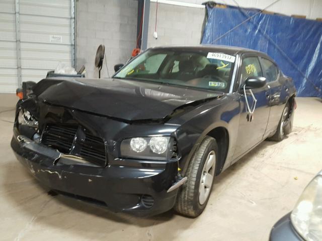 2B3KA43R08H117125 - 2008 DODGE CHARGER BLACK photo 2