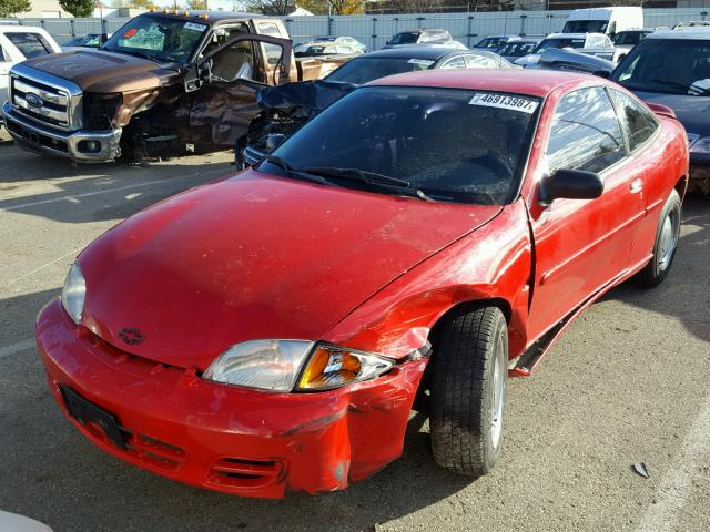 1G1JC124427279182 - 2002 CHEVROLET CAVALIER RED photo 2