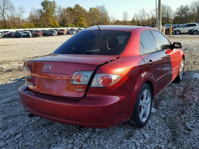 1YVHP80D165M65859 - 2006 MAZDA 6 S RED photo 4