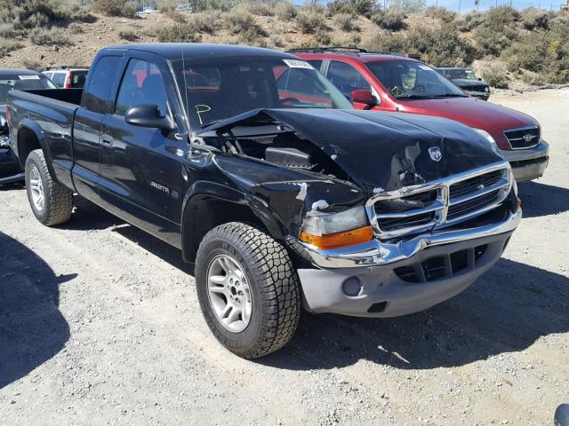 1B7GG22X01S274899 - 2001 DODGE DAKOTA BLACK photo 1