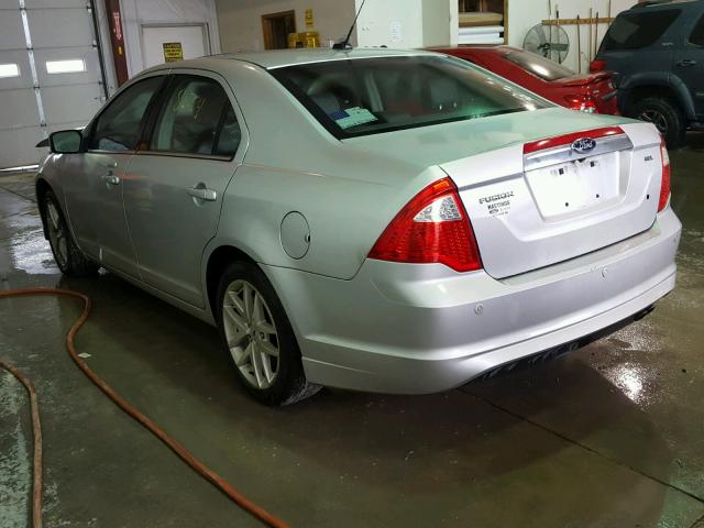 3FAHP0JA5CR332094 - 2012 FORD FUSION SEL SILVER photo 3