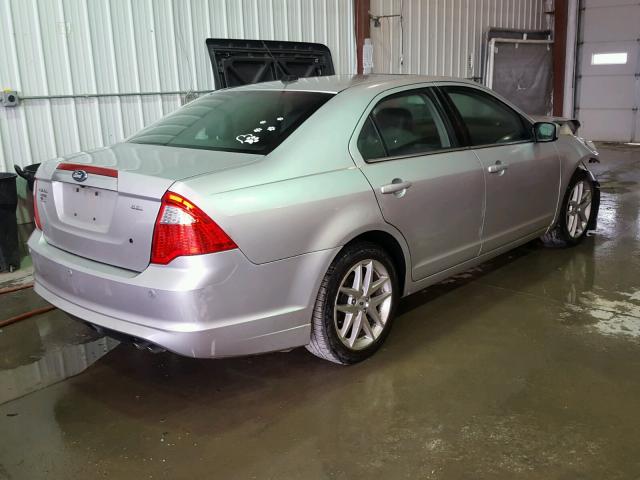 3FAHP0JA5CR332094 - 2012 FORD FUSION SEL SILVER photo 4