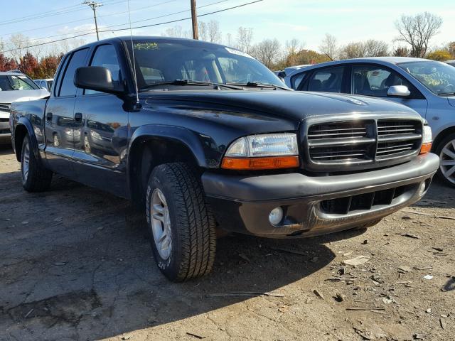 1D7HL38X13S303896 - 2003 DODGE DAKOTA QUA BLACK photo 1