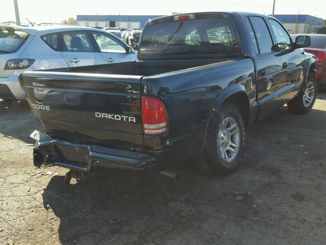 1D7HL38X13S303896 - 2003 DODGE DAKOTA QUA BLACK photo 4