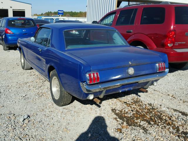 6F07C165404 - 1966 FORD MUSTANG BLUE photo 3