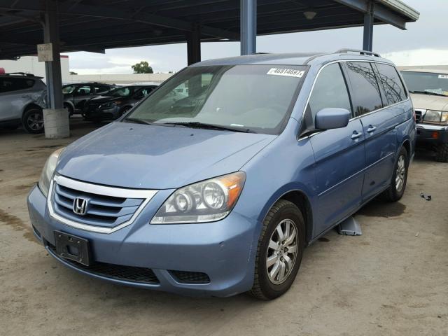 5FNRL38458B025920 - 2008 HONDA ODYSSEY EX BLUE photo 2