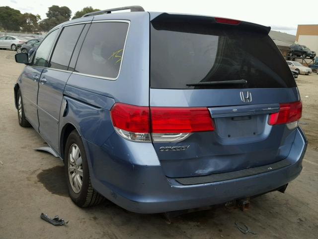 5FNRL38458B025920 - 2008 HONDA ODYSSEY EX BLUE photo 3