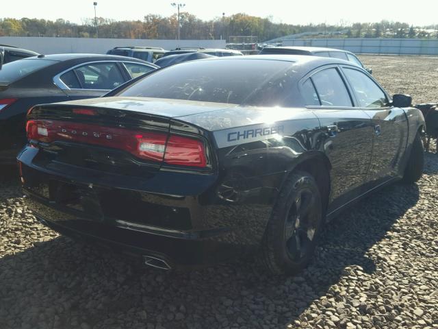 2C3CDXBGXDH507742 - 2013 DODGE CHARGER SE BLACK photo 4