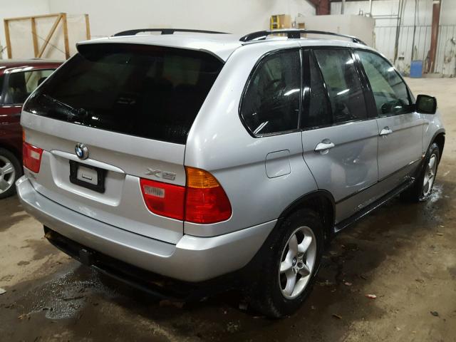 5UXFA53543LV92015 - 2003 BMW X5 3.0I GRAY photo 4