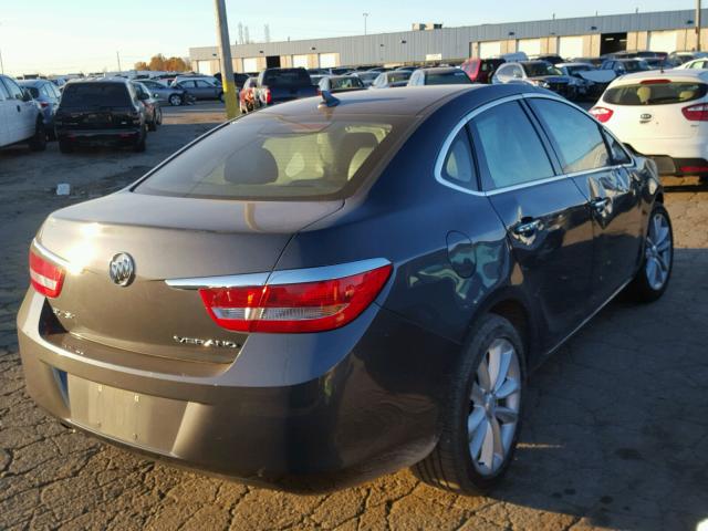 1G4PP5SK0C4166128 - 2012 BUICK VERANO GRAY photo 4