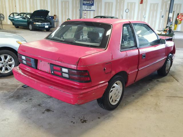 1B3AP24D1RN133313 - 1994 DODGE SHADOW RED photo 4