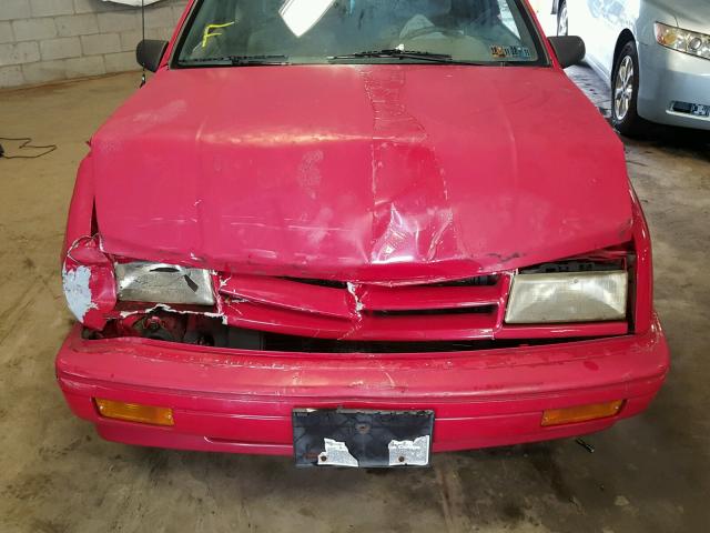 1B3AP24D1RN133313 - 1994 DODGE SHADOW RED photo 7