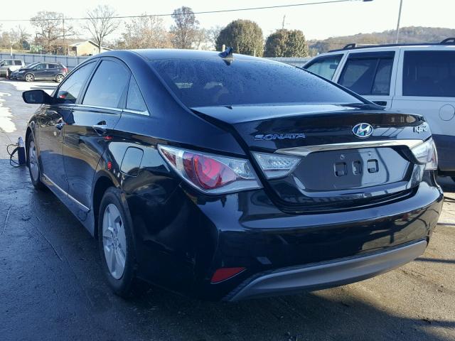 KMHEC4A44BA011372 - 2011 HYUNDAI SONATA HYB BLACK photo 3