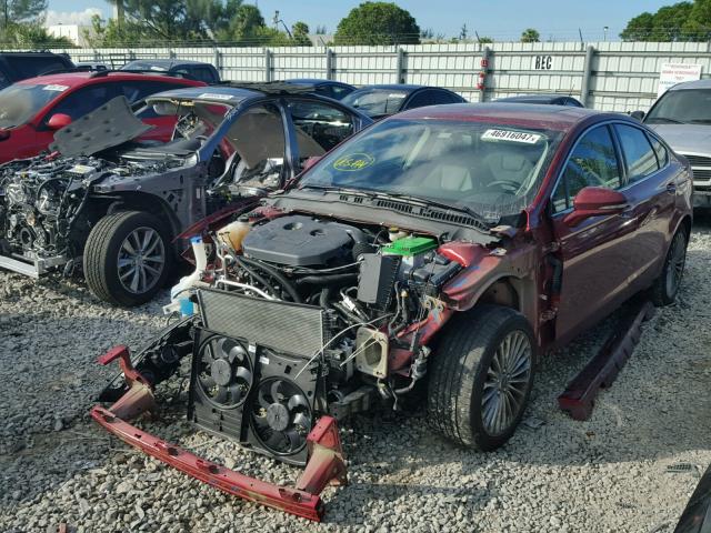 3FA6P0K94GR235714 - 2016 FORD FUSION TIT RED photo 2