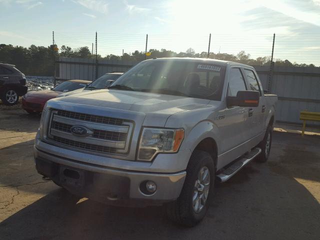 1FTFW1EF2EKF62327 - 2014 FORD F150 SUPER SILVER photo 2