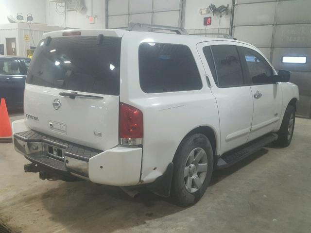 5N1AA08BX6N737253 - 2006 NISSAN ARMADA SE WHITE photo 4