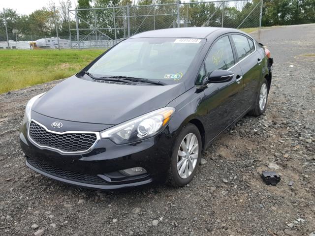 KNAFX4A86E5154379 - 2014 KIA FORTE EX BLACK photo 2