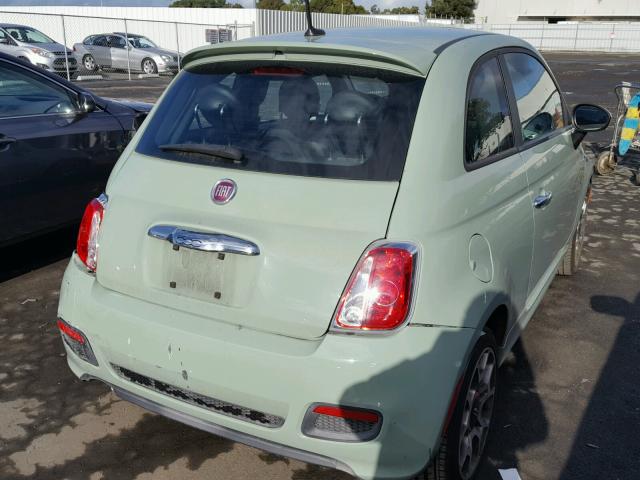 3C3CFFBR9CT384995 - 2012 FIAT 500 SPORT GREEN photo 4