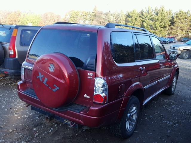 JS3TX92VX44103819 - 2004 SUZUKI XL7 EX BURGUNDY photo 4