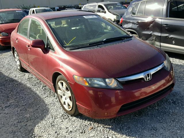 1HGFA16526L113070 - 2006 HONDA CIVIC LX RED photo 1