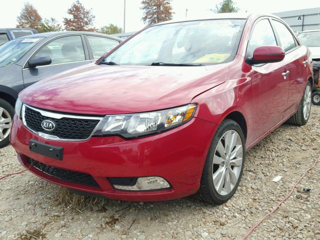 KNAFW4A35D5656435 - 2013 KIA FORTE SX RED photo 2