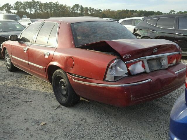 2MEFM74W0YX646348 - 2000 MERCURY GRAND MARQ RED photo 3