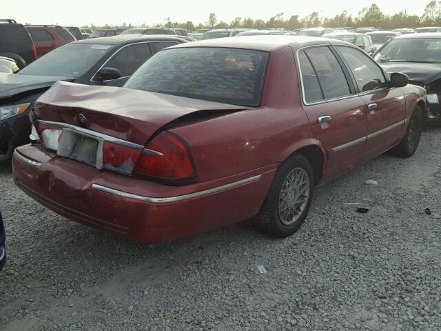 2MEFM74W0YX646348 - 2000 MERCURY GRAND MARQ RED photo 4