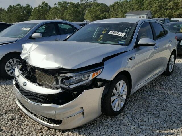 5XXGT4L35GG001334 - 2016 KIA OPTIMA LX SILVER photo 2