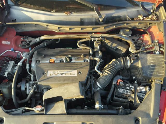 1HGCS12819A000341 - 2009 HONDA ACCORD EXL RED photo 7