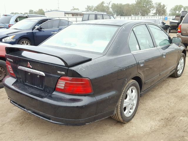 4A3AA46L6XE110006 - 1999 MITSUBISHI GALANT ES BLACK photo 4