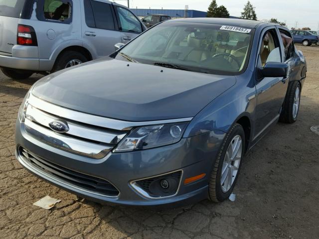 3FAHP0JA6CR282631 - 2012 FORD FUSION BLUE photo 2