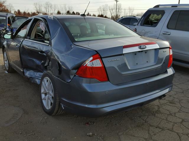 3FAHP0JA6CR282631 - 2012 FORD FUSION BLUE photo 3