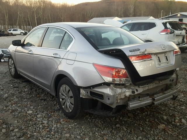 1HGCP2F38BA132220 - 2011 HONDA ACCORD LX SILVER photo 3