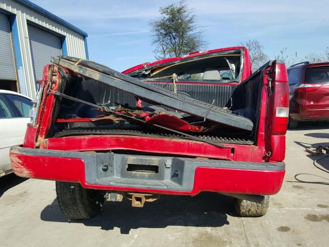 1FTRF14W04NA19876 - 2004 FORD F150 RED photo 6