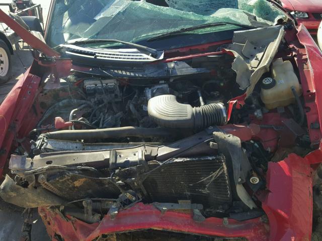 1FTRF14W04NA19876 - 2004 FORD F150 RED photo 7