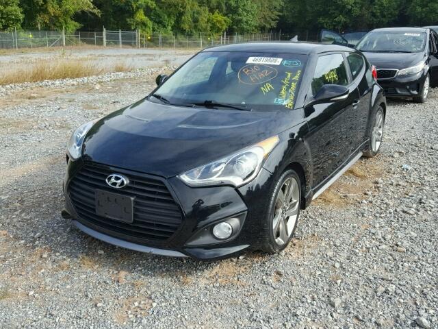 KMHTC6AEXDU135014 - 2013 HYUNDAI VELOSTER T BLACK photo 2