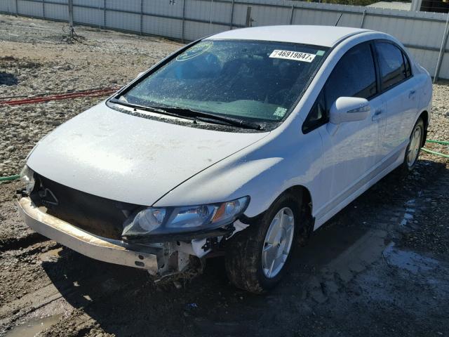 JHMFA3F24AS003635 - 2010 HONDA CIVIC HYBR WHITE photo 2