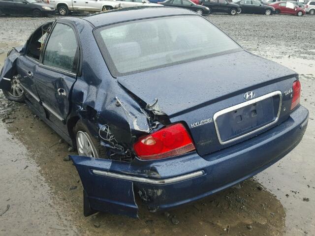 KMHWF35H03A910766 - 2003 HYUNDAI SONATA GLS BLUE photo 3