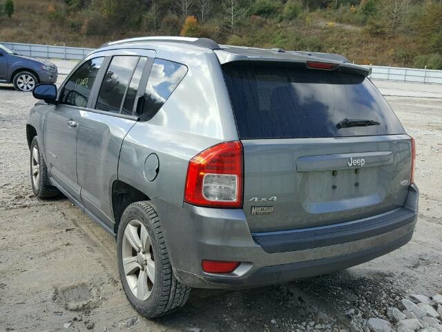 1J4NF1FB3BD266606 - 2011 JEEP COMPASS SP GRAY photo 3
