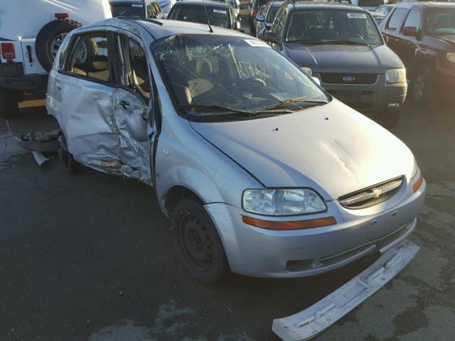 KL1TD66697B792140 - 2007 CHEVROLET AVEO BASE SILVER photo 1
