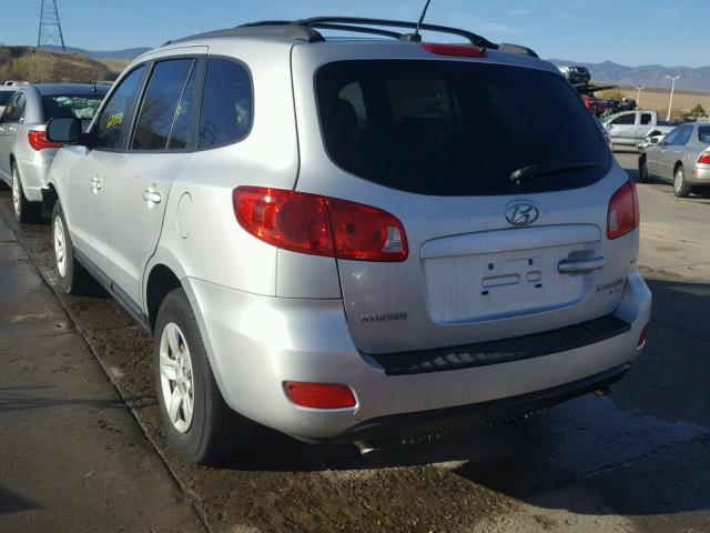 5NMSG73D99H260213 - 2009 HYUNDAI SANTA FE G SILVER photo 3