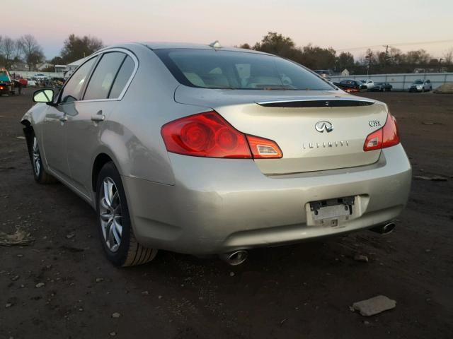 JNKBV61F37M822423 - 2007 INFINITI G35 GOLD photo 3