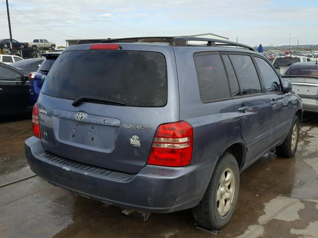 JTEGF21A920069171 - 2002 TOYOTA HIGHLANDER BLUE photo 4