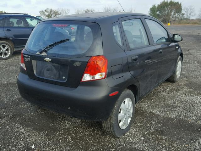 KL1TD666X6B577851 - 2006 CHEVROLET AVEO BLACK photo 4