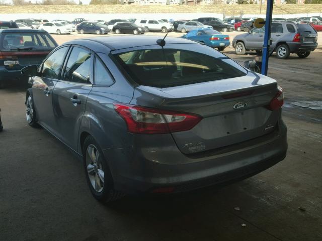 1FADP3F24EL154813 - 2014 FORD FOCUS SE GRAY photo 3