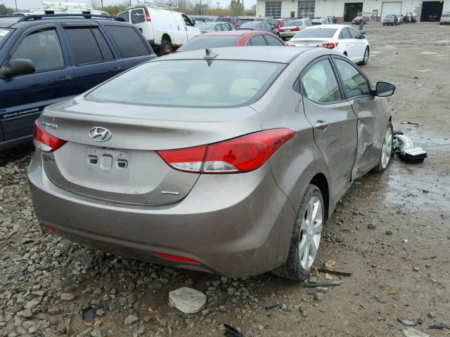 5NPDH4AE6BH003339 - 2011 HYUNDAI ELANTRA BEIGE photo 4