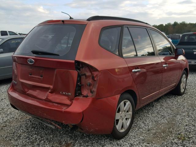 KNAFG526587137441 - 2008 KIA RONDO LX BURGUNDY photo 4