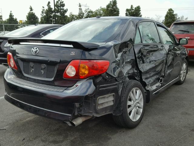 2T1BU4EE4AC418061 - 2010 TOYOTA COROLLA BA BLACK photo 4