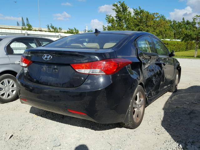 KMHDH4AE4DU923300 - 2013 HYUNDAI ELANTRA GL BLACK photo 4