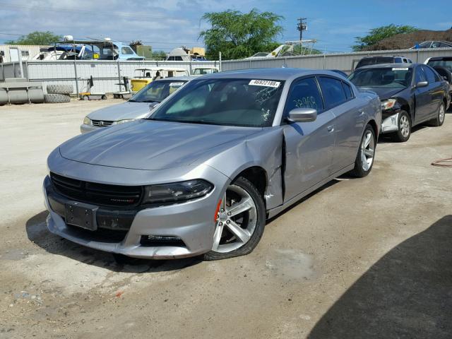2C3CDXCT7GH120694 - 2016 DODGE CHARGER R/ SILVER photo 2